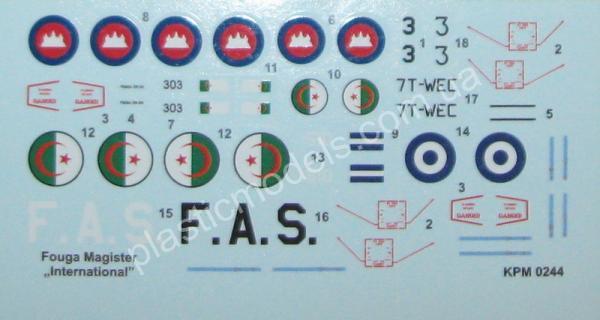 1/72 Kovozavody Prostejov 0244 Fouga CM-170 Magister „Other Services“