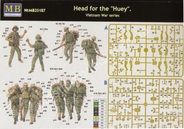 1/35 Master Box 35107 “Head for the “Huey”, Vietnam War series”