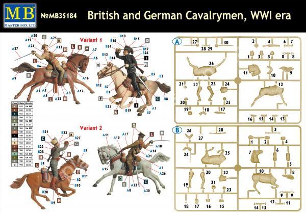 1/35 Master Box 35184 British and German Cavalrymen, WWI