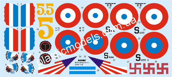 1/32 Roden 615 SPAD S.VIIс.1 ( lafayette and U.S.A.A.F. service)
