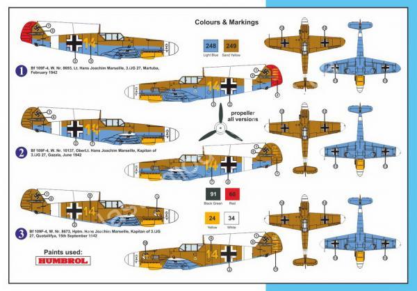 1/72 AZ model 7629 Messerschmitt Bf-109F-4 'JG 27 H.J. Marseille'