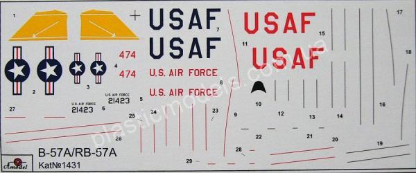 1/144 A-model 1431 B-57A / RB-57A Night intruder