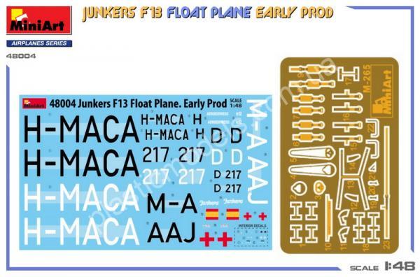 Junkers F13 Float Plane. Early Prod 1/48 MiniArt 48004