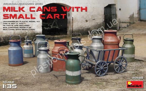 1/35 MiniArt 35580 Milk Cans with Small Cart