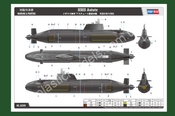 1/350 HobbyBoos 83509 подводная лодка HMS Astute