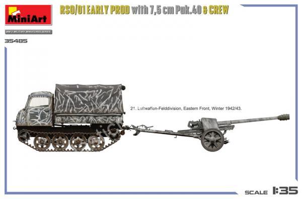 1/35 MiniArt 35485 RSO/01 Early Prod. with 7,5 cm Pak.40 & Crew