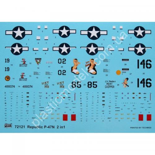 1/72 Sword 72121 Thunderbolt P-47N 2 in 1