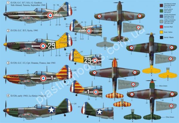 1/72 RS models 92113 Dewoitine D-520 Vichy
