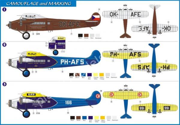 1/144 AZ model 14401 Fokker F.VIIb CSA, Csls