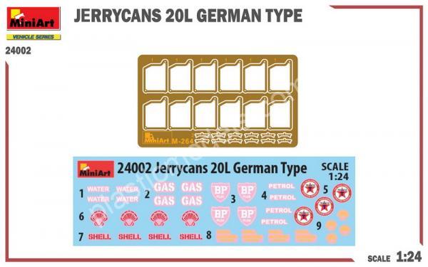 1/24 MiniArt 24002 Jerrycans 20l German Type