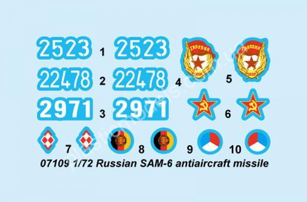 1/72 Trumpeter 07109 Russian SAM-6 antiaircraft missile