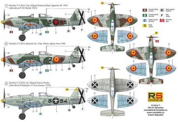 1/72 RS models 92263 Heinkel 112B Spain