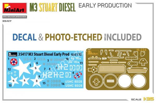 1/35 MiniArt 35417 M3 Stuart Diesel Early Production