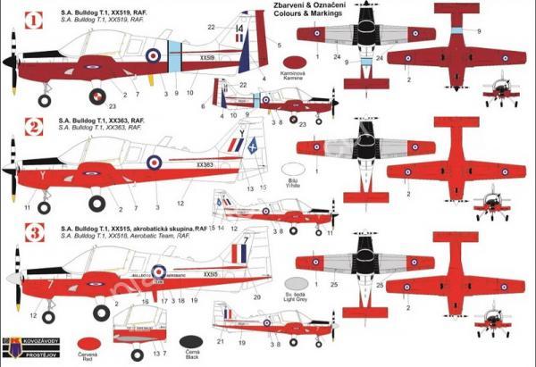 1/72 Kovozavody Prostejov 0298 S.A. Bulldog T.1 „RAF“