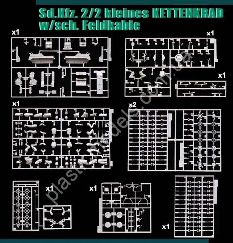 1/35 Dragon 6128 Sd.Kfz. 2/2 kleines KETTENDRAD w/sch. Feldkable