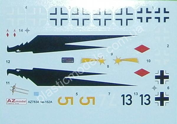 1/72 AZ model 7834 Heinkel He 162A-9 