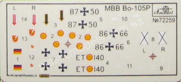 1/72 A-model 72259 MBB Bo-105P Military