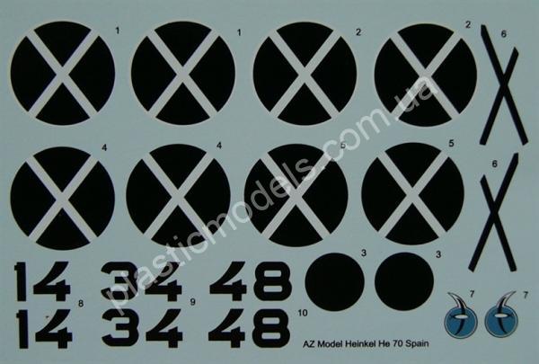 1/48 AZ model 4851 Heinkel He-70 over Spain