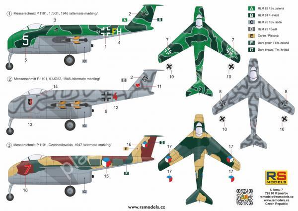 1/48 RS models 48009 Messerschmitt Me P.1101