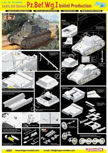 1/35 Dragon 6597 Sd.Kfz.265 Kleiner Pz.Bef.Wg.I Initial Production