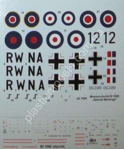 1/72 AZ model 7689 Messerschmitt  Bf 109E-3 „Special marking“