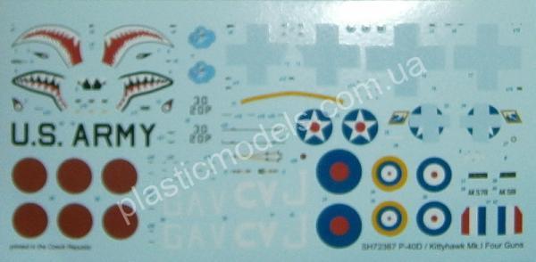 1/72 Special hobby 72367 P-40D Warhawk/Kittyhawk Mk.I ‘Four Guns’