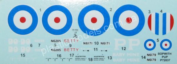 1/72 HR model 72037 Sopwith PUP Royal Navy Air Service (4x camo)
