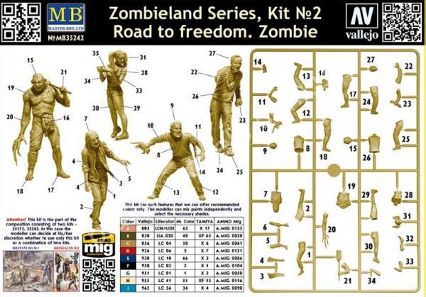 1/35 Master Box 35242 Zombieland, Kit No. 2, Zombies