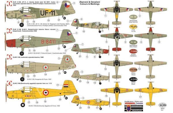 1/48 Kovozavody Prostejov 4809 Zlin C-106