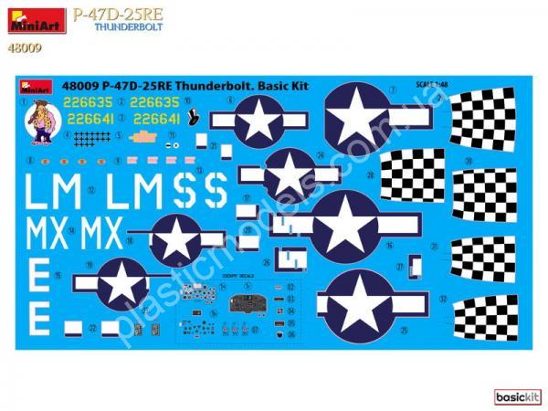 P-47D-25RE Thunderbolt Basic Kit 1/48 MiniArt 48009