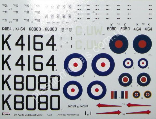 1/72 Special hobby 72243 Vickers Vildebeest Mk.IV 'Perseus Engine'