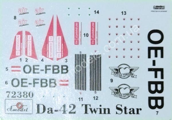 1/72 A-model 72380 aircraft Da-42 Twin Star OE-FBB
