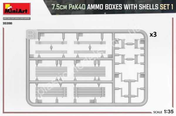 1/35 MiniArt 35398 7.5cm PaK40 Ammo Boxes with Shells set 1