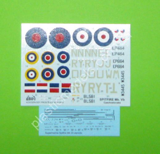 1/72 Kovozavody Prostejov 0058 Supermarine Spitfire Mk.VB Early Cz. pilots