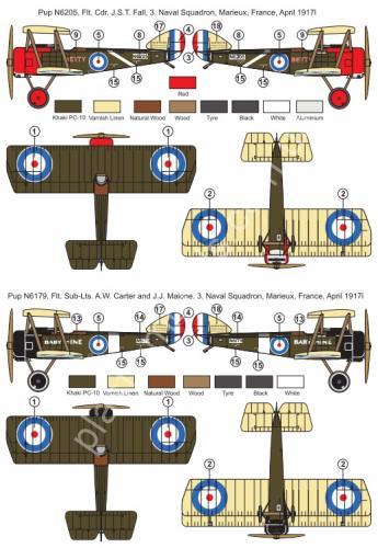 1/72 HR model 72037 Sopwith PUP Royal Navy Air Service (4x camo)