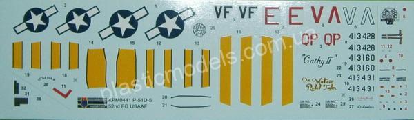 1/72 Kovozavody Prostejov 0441 P-51D-5 Mustang “52nd FG”