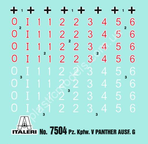 1/72 Italeri 7504 Pz.Kfpw. V Panther Ausf. G
