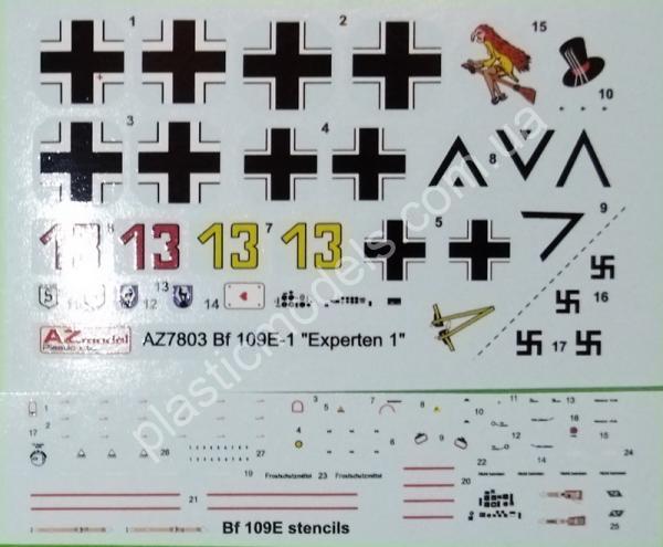 1/72 AZ model 7803 Messerschmitt Bf 109E-1 „Experten 1“