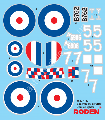 1/32 Roden 637 Sopwith 1 1/2 Strutter Comic Fighter
