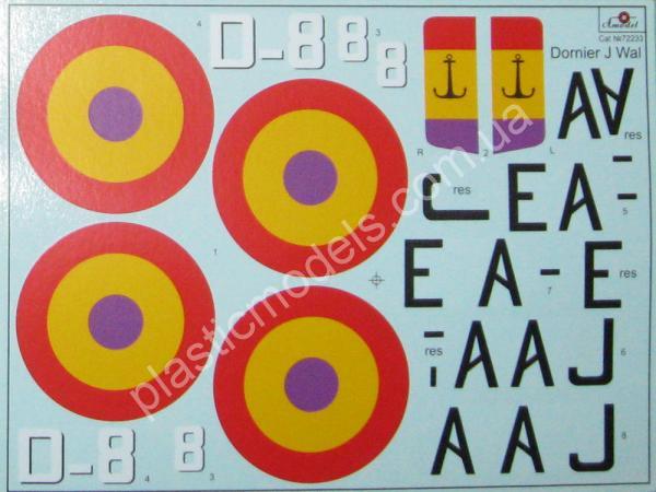 1/72 A-model 72233 Dornier Do J Wal Spain Republican Air Force