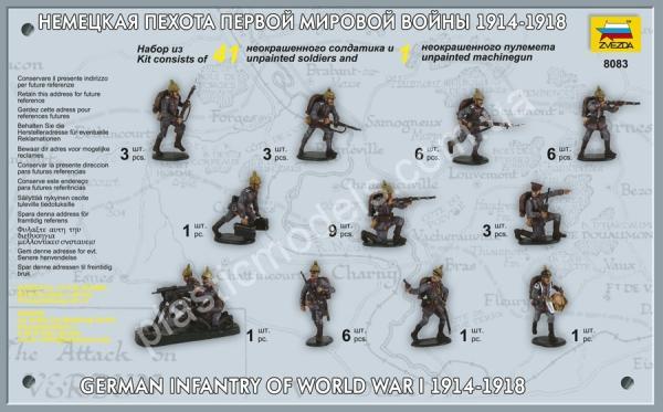 1/72 Zvezda 8083 German Infantry of world war I 1914-1918