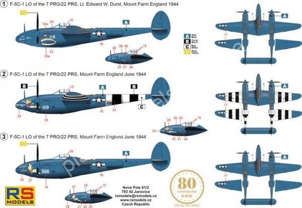 1/72 RS models 92289 F-5C Lightning