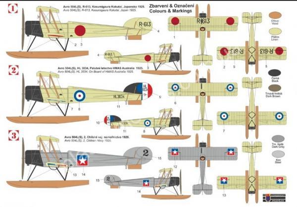 1/72 Kovozavody Prostejov 0464 Avro 504L “Float version”