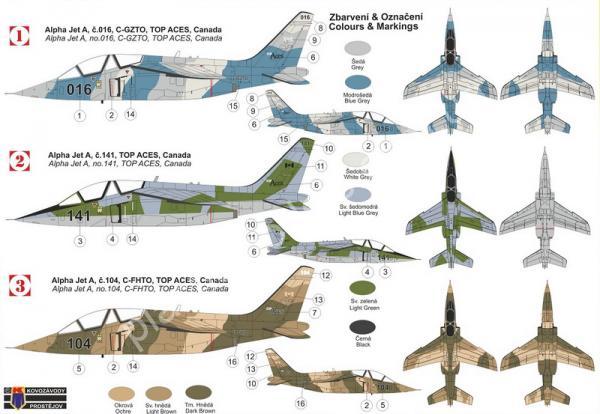 1/72 Kovozavody Prostejov 0265 Alpha Jet A „Canadian Top Aces“