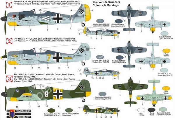 1/72 Kovozavody Prostejov 0491 Focke-Wulf Fw-190A-3 'Aces'