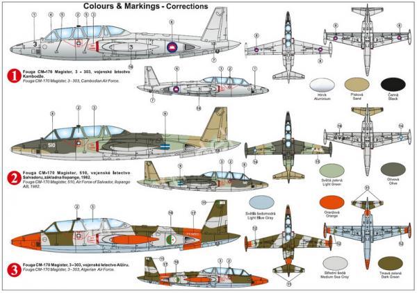 1/72 Kovozavody Prostejov 0244 Fouga CM-170 Magister „Other Services“