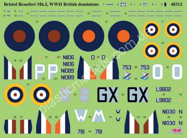 1/48 ICM 48312 Bristol Beaufort Mk.I British dominions Air Force