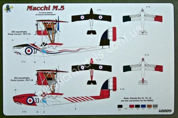 1/48 FLY 48009 Macchi M.5 Italian Fl.Boat (US Naval Pilots)