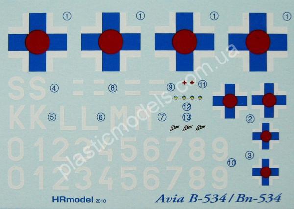1/72 HR model 72003 Avia B-534/IV Slovak Air Force (incl. PE)
