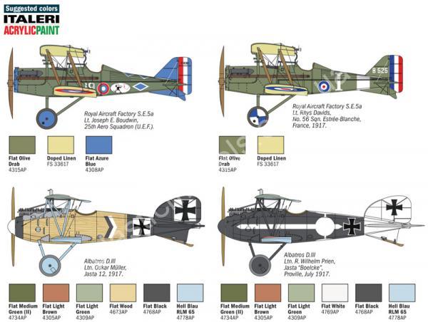 1/72 Italeri 1374 S.E. 5a / Albatros D.III